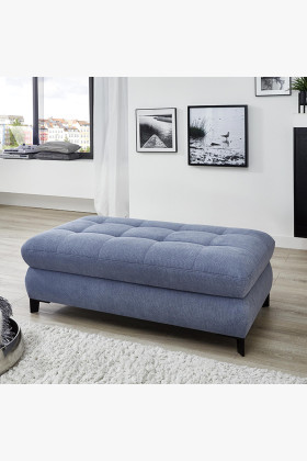 Moderner Stoffhocker Carolina mit Stauraum, verstellbar